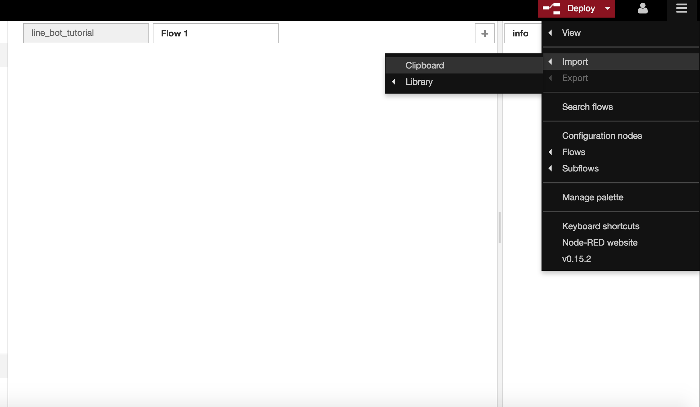 INPORTを実行している図1