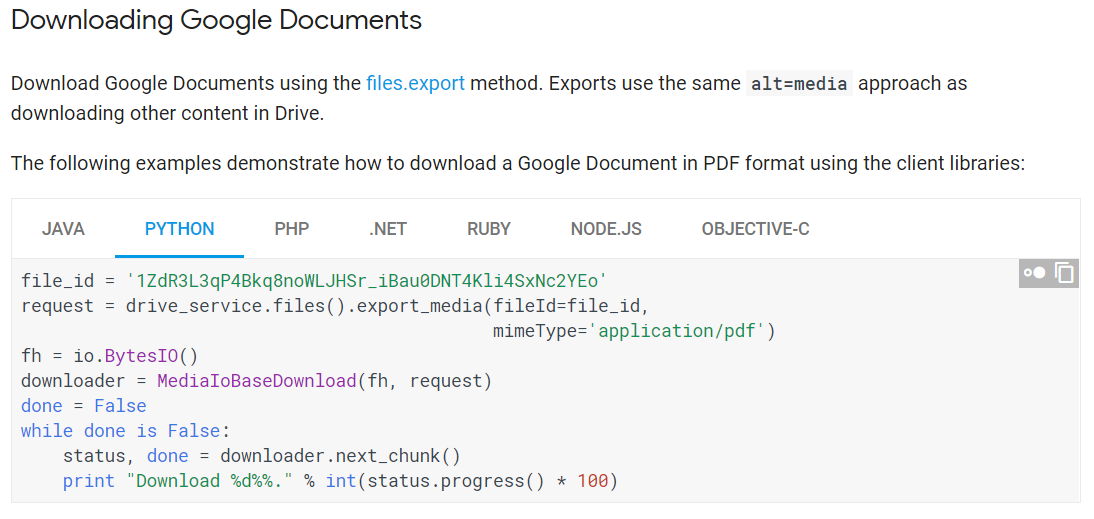 PyDriveでGoogleDriveからPDFをダウンロードしたい | teratail