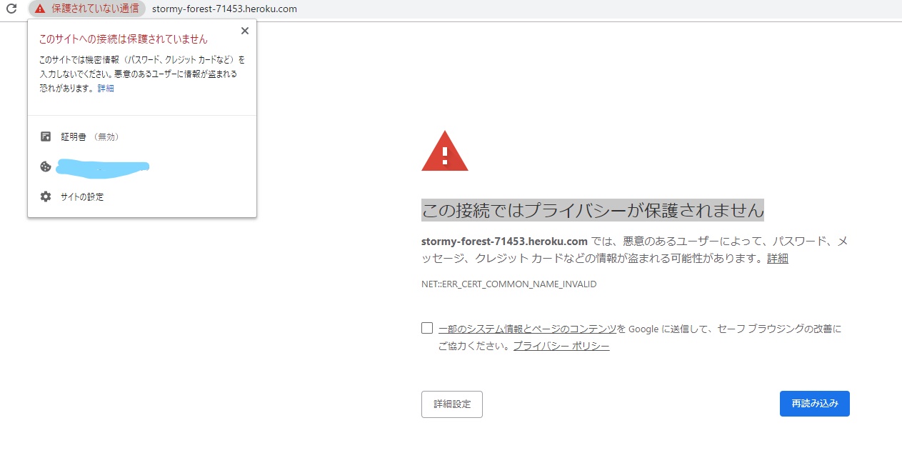 Ruby On Rails Chromeで この接続ではプライバシーが保護されません とでる Teratail