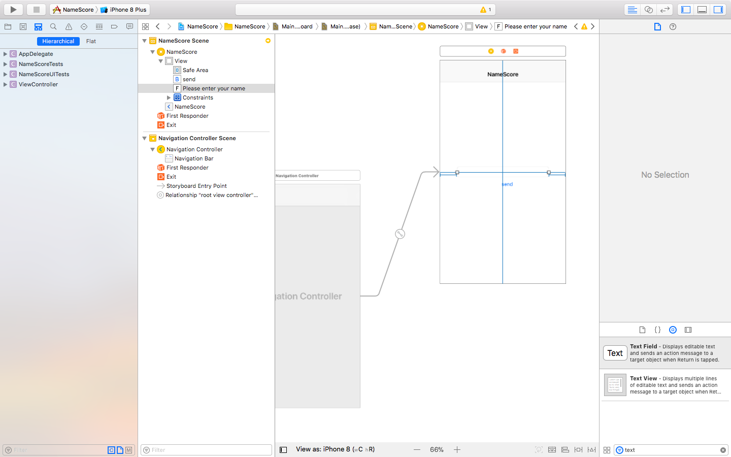 Xcodeのtext Fieldのpleceholderの注意マークについて